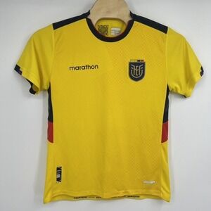 2022 Marathon Ecuador World Cup Home Soccer Futbol Jersey Yellow Size Large